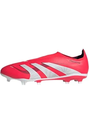 adidas Uniseks PREDATOR LEAGUE Laceless Firm Ground/Multi Ground Football boot, Lucid Red/Cloud White/Core Black, 48 2/3 EU