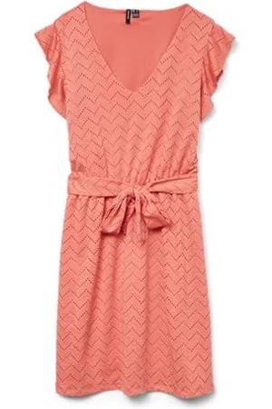 VERO MODA Vmthas Sl Short V-Neck Dress JRS Ga Vo, , M