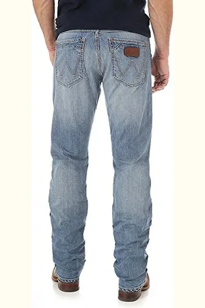 Wrangler Męskie dżinsy retro slim fit z prostą nogawką, , 36W / 38L