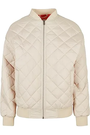 Urban classics Damska pikowana kurtka bomberka oversize, diamentowa