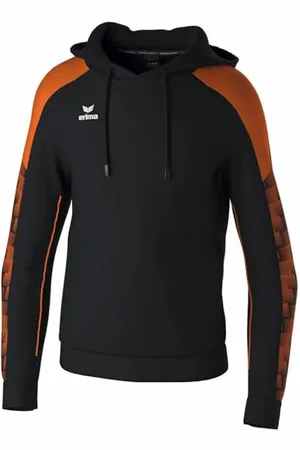 Erima Uniseks Dzieci Bluza z Kapturem EVO STAR (1072410), Czarny, Orange, 116