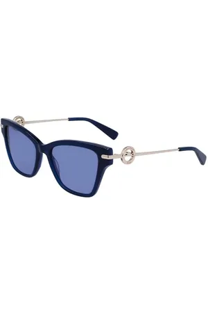 Longchamp LO737S Okulary, Blue, 52/17/140 damskie, , rozmiar uniwersalny