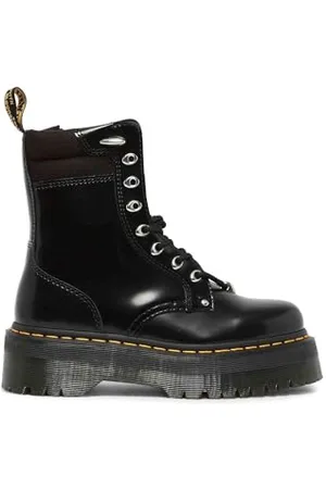 Dr. Martens 8 Eye Boot, Płazy Unisex-Dorosły, Black Buttero & Black 100% Recycled przez PK Mesh, 36 EU, , 36 EU