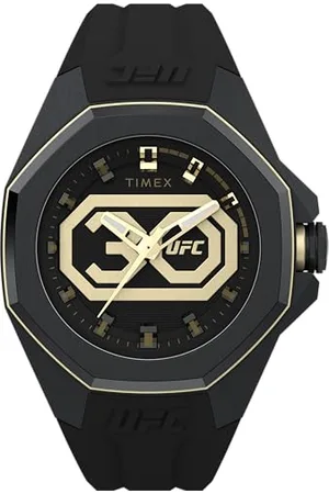 Timex Męski analogowy zegarek na rękę z silikonowym paskiem UFC Pro 30th Anniversary, , Pasek