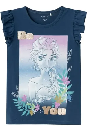 NAME IT Dziewczęca koszulka Nmfjenny Kraina Lodu Ss Top Box Wdi, , 98