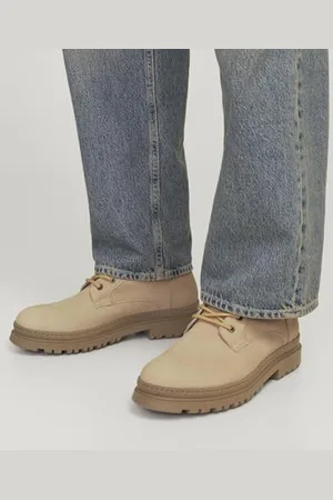 JACK & JONES JFWCHAPEL buty męskie z nubuku LN, piaskowe, 45 EU, , 45 EU