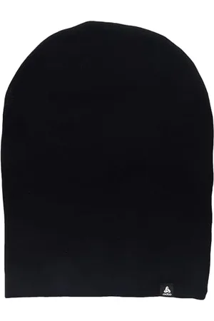 Odlo Czapka uniseks, męska, damska, ciepła czapka sportowa z merynosów, zestaw akcesoriów beanie, czarna, rozmiar uniwersalny, , jeden rozmiar