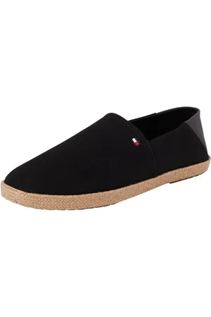 Tommy Hilfiger Męskie mokasyny HILFIGER ESPADRILLE CORE TEXTILE, CZARNE , 45 UK, , 44 EU