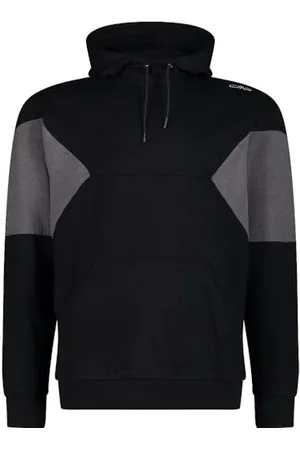 CMP Męska bluza z kapturem na stałe 33d3117 bluza z bawełny, czarna, 56