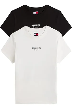Tommy Hilfiger Koszulka damska S/S, Multi (Ecru/czarny), XS