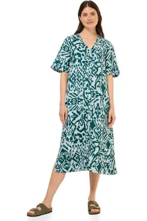 CECIL Linen_LI/CV Print Dress XXL, , XXL