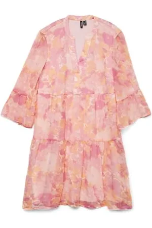 VERO MODA Vmsmilla 3/4 Short Dress WVN Ga, , XL