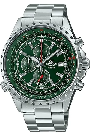 Casio Casio Uniseks Edifice Zegarek na Rękę, Srebrny/Zielony, Ø 45 mm