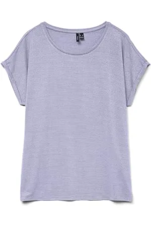 VERO MODA Vmlava Glitter Ss Top Stripe Ga JRS Noos damskie, , XL