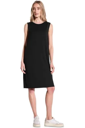 Street one T-shirt Dress_solid Black 40, , 40