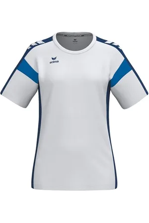 Erima Damski T-shirt funkcyjny Celebrate 125 (1082518), biały/New Navy, 36