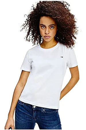 Tommy Hilfiger Damska koszulka Tjw Regular Jersey z dekoltem w kształcie litery C, , XS