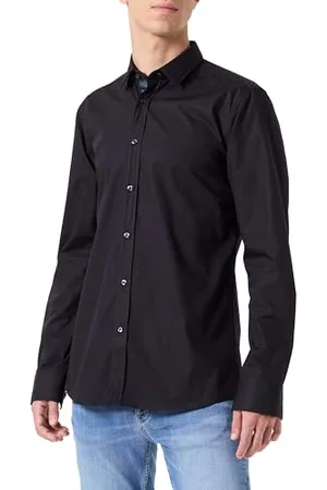 HUGO BOSS Koszula męska Elisha02, czarna 1, 36, , 46