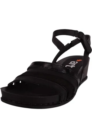 Art 1943 I Imagine, Damskie sandały na koturnie, Total Black, 38 EU, , 38 EU