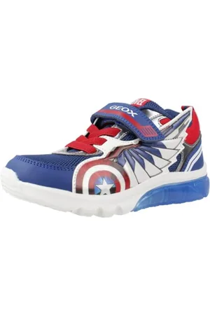 Geox J CIBERDRON Boy B Sneakers, Blue/RED, 26 EU, , 26 EU