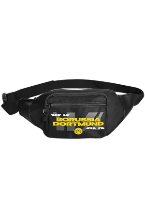 Borussia Dortmund Torba na pasek, czarna z logo BVB, kilka kieszeni na zamek błyskawiczny, , Standard, Sportowy