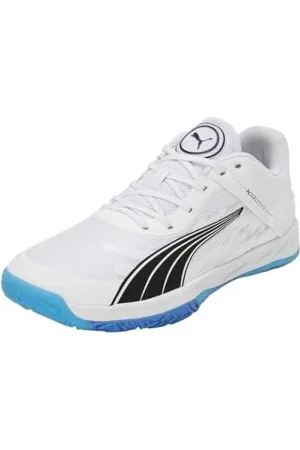 PUMA Unisex Accelerate Turbo buty halowe, Biały Bluemazing, 48.5 EU
