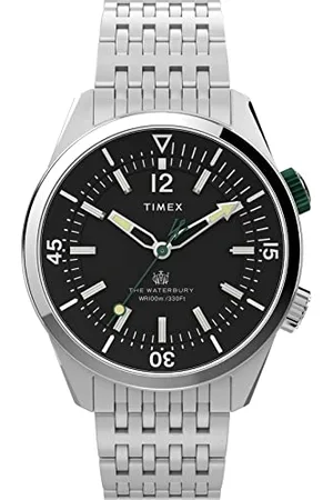 Timex Męski analogowy zegarek kwarcowy Waterbury Dive, srebro, bransoletka