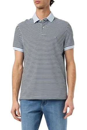 Tommy Hilfiger Męskie 1985 Regular Polo MW0MW17770 S/S Polo, Niebieskie, 3XL, Niebieski (Breezy Blue/Desert Sky), 3XL