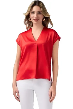 Oltre : Koszulka z dwóch różnych materiałów z dekoltem w serek Spring Summer 24, , L