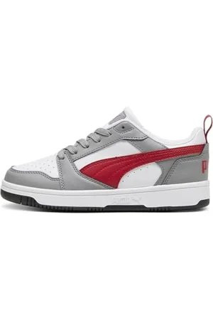 PUMA Dziecięce sneakersy Rebound V6 Lo Jr unisex, Stormy Slate Club Czerwony Czarny, 38.5 EU