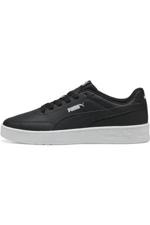 PUMA Sneakersy unisex Court Classic Clean, czarno-białe, 37 EU, Black Black White, 38.5 EU