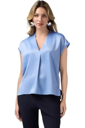 Oltre : Koszulka z dwóch tkanin z dekoltem w serek Spring Summer 25, , XXL