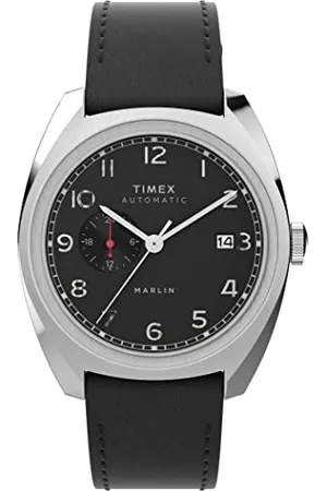 Timex Automatyczny męski zegarek multi-dial ze skórzaną bransoletką Marlin Sub-Dial, , Pasek