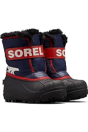 sorel Snow Commander Waterproof kozaki zimowe Unisex - dzieci, Liliowy Nocturnal Sail Red, 30 EU