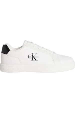 Calvin Klein Jeans Męska klasyczna podeszwa Mono LTH YM0YM01369 Low Top, biała (jasna biel/czarna), 6,5 UK, , 39 EU