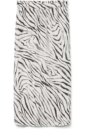 VERO MODA Vmdora Desy Mw Ankle Skirt WVN Btq Ga, , L