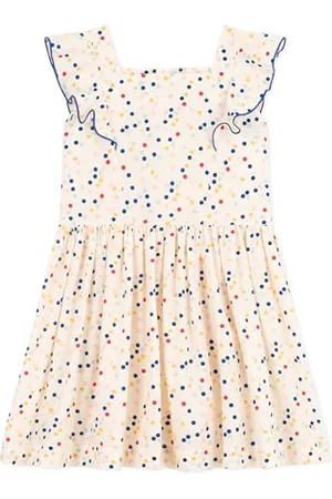 Petit Bateau Sukienka SM MAR/MU10A, piankowy/wielokolorowy, 10 lat
