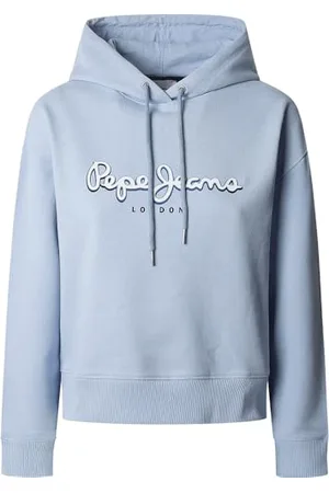 Pepe Jeans Damska bluza z kapturem Maddy, niebieska (DAZED BLUE), L, , L