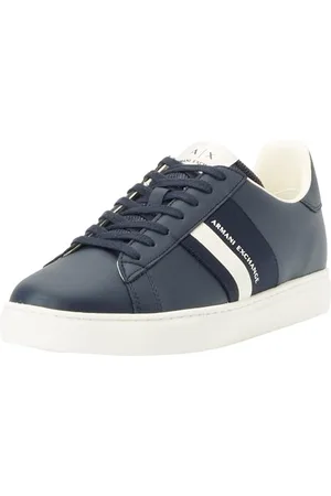 Armani Exchange Męskie buty sportowe Paris Double line, Navy+ Off White, 46 EU, , 46 EU