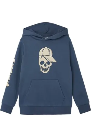 NAME IT Chłopięca bluza z kapturem NKMNHASU LS WH SWE BRU PS, , 116, , 116
