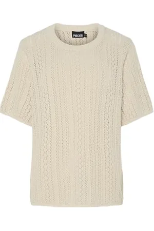 Pieces® Pcnuka Ss O-Neck Knit Noos Bc, , S
