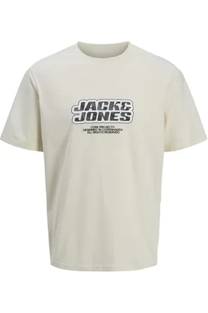 JACK & JONES Męska koszulka Jcolido AOP Front Print Tee Ss Cre Pls, , 4XL