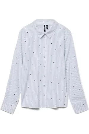 VERO MODA Vmnora Ls Oversize AOP Shirt WVN Ga Noos, , L
