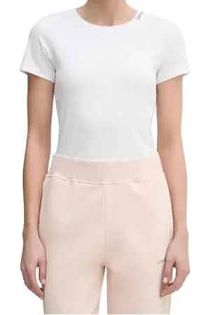 Calvin Klein CK JEANS Damska koszulka z logo J20J225540, biała (brylantowa biel), M, , M