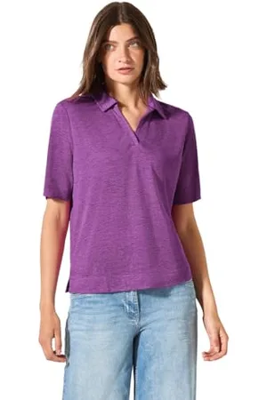 CECIL Linen Optic_Polo with Collar M, , M