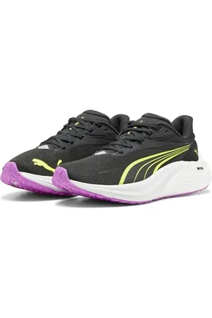 PUMA Damskie buty do biegania szosowego Electrify Nitro 4 WN, czarno-żółte Alert, 34 EU, Black Yellow Alert, 38.5 EU