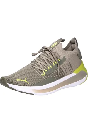 PUMA Unisex SOFTRIDE Symmetry FUZION buty do biegania szosowego, Loden zielono-żółte Alert białe, 3,5 UK, Loden Zielony Żółty Alert Biały, 36 EU