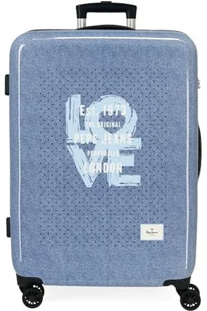 Pepe Jeans Noni Denim Walizka Medium Blue 46x65x25 cms Twardy 3 kg Zamek TSA ABS 3 kg 70LExtensible by Joumma Bags, , Talla única, średnia walizka