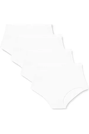 Playtex Midi Bawełna Organiczna Wygodne Slips, Białe, 54 (Zestaw 4) Kobiety