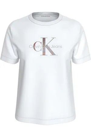 Calvin Klein Jeans Damska koszulka rozproszona Monologo Regular Tee S/S, , M